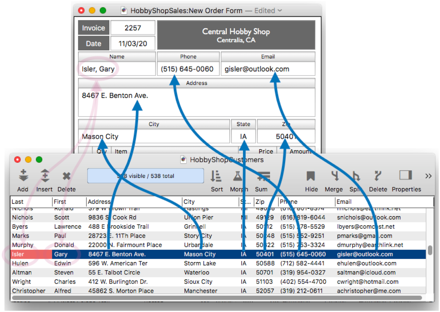 Relational Database Structure